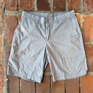 Columbia Men's Light Gray Flat Front Cotton Shorts